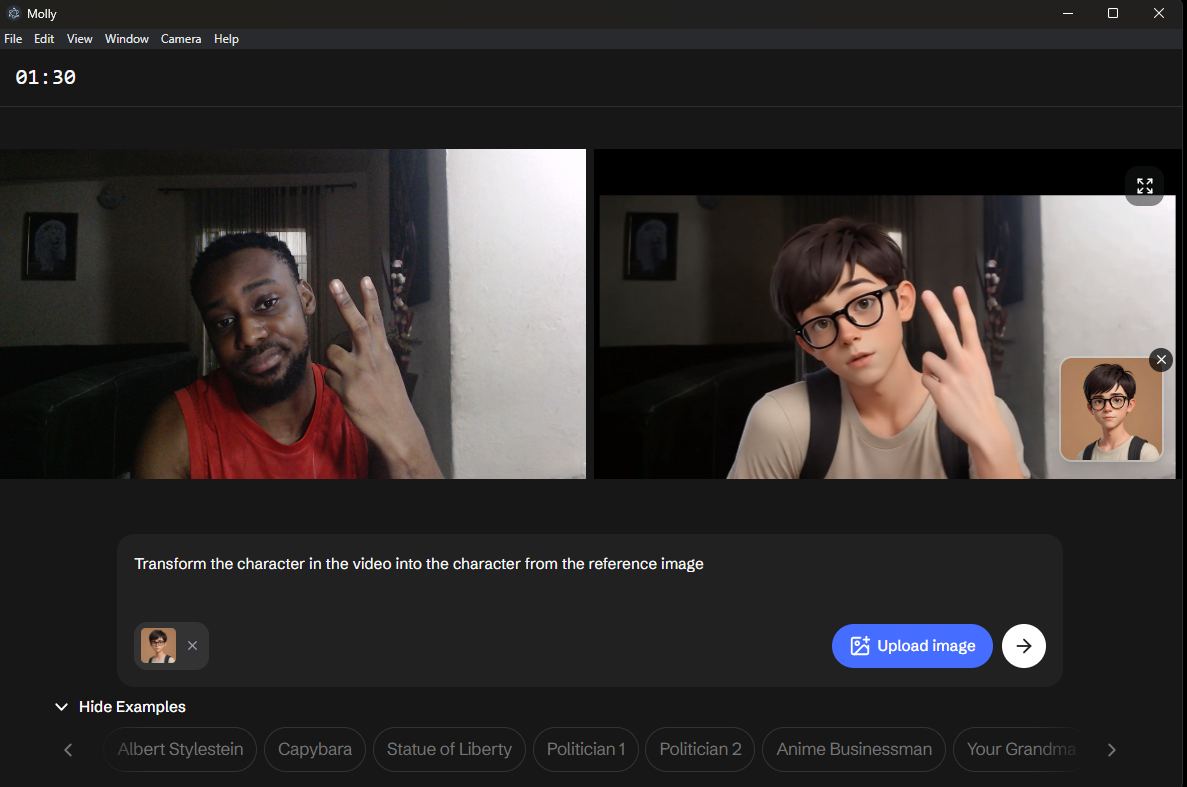 Anime-style character transformation